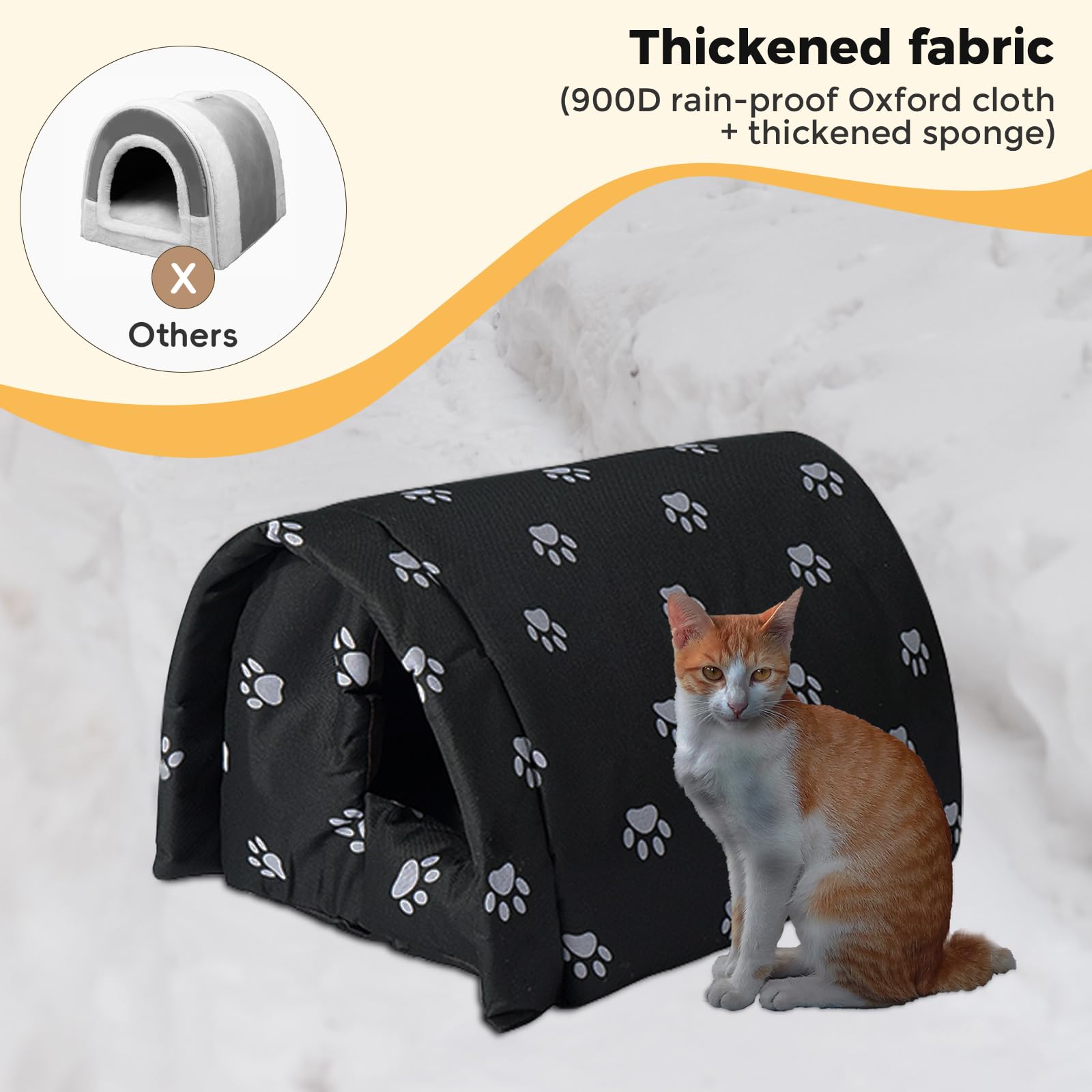 GTDSAOZG cat house size 17-3x13x11-8 inches fits small pets