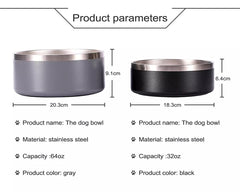 Gteller 64oz dog bowl with double-wall design for larger pets.