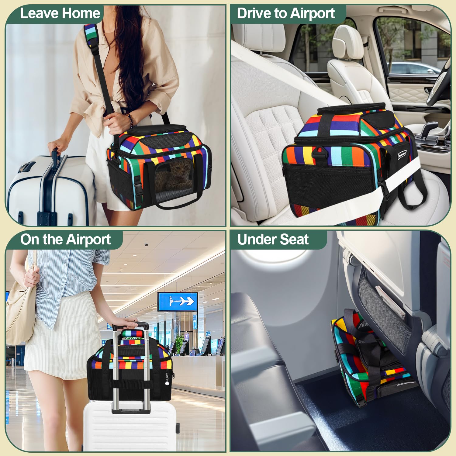 GTMANSWORD machine-washable mat and durable fabric simplify cleaning after travel.
