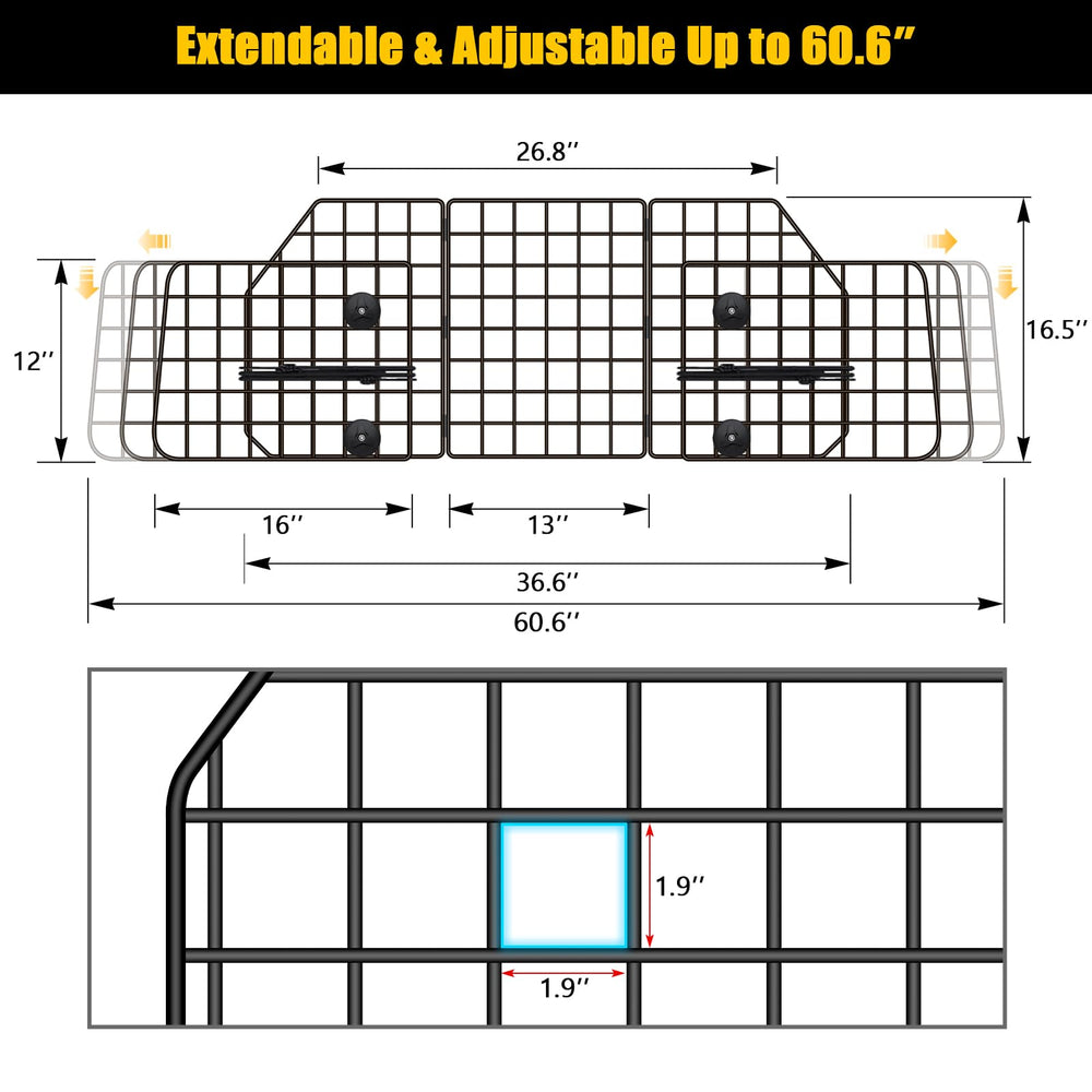Gtongoko universal-fit barrier shows adaptability across many SUVs and cars.