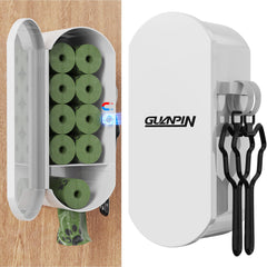 Guanpin dog poop bag dispenser wall mount with magnetic door closure for tidy parks.