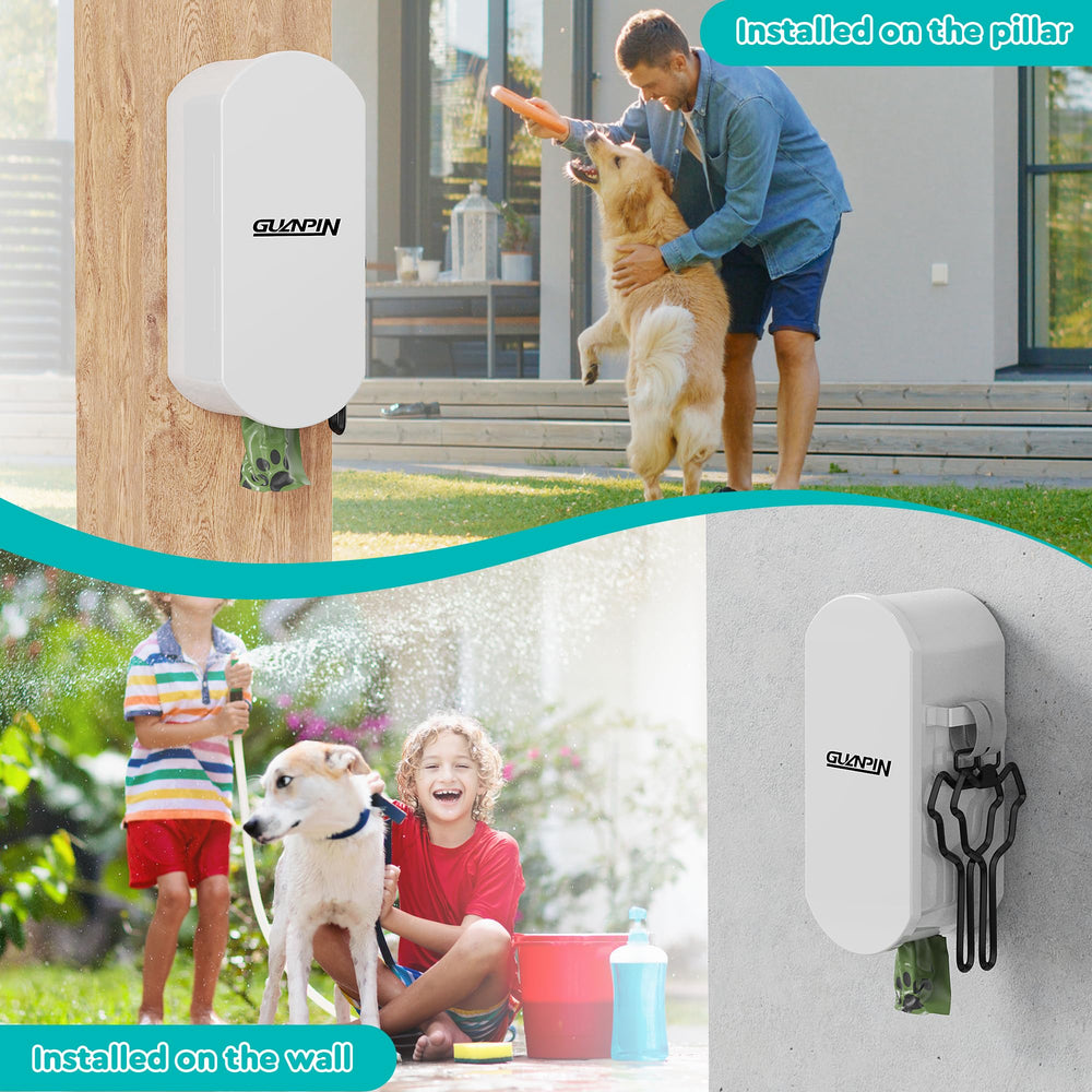 Guanpin indoor-outdoor compatible unit mounts on fences or rails.