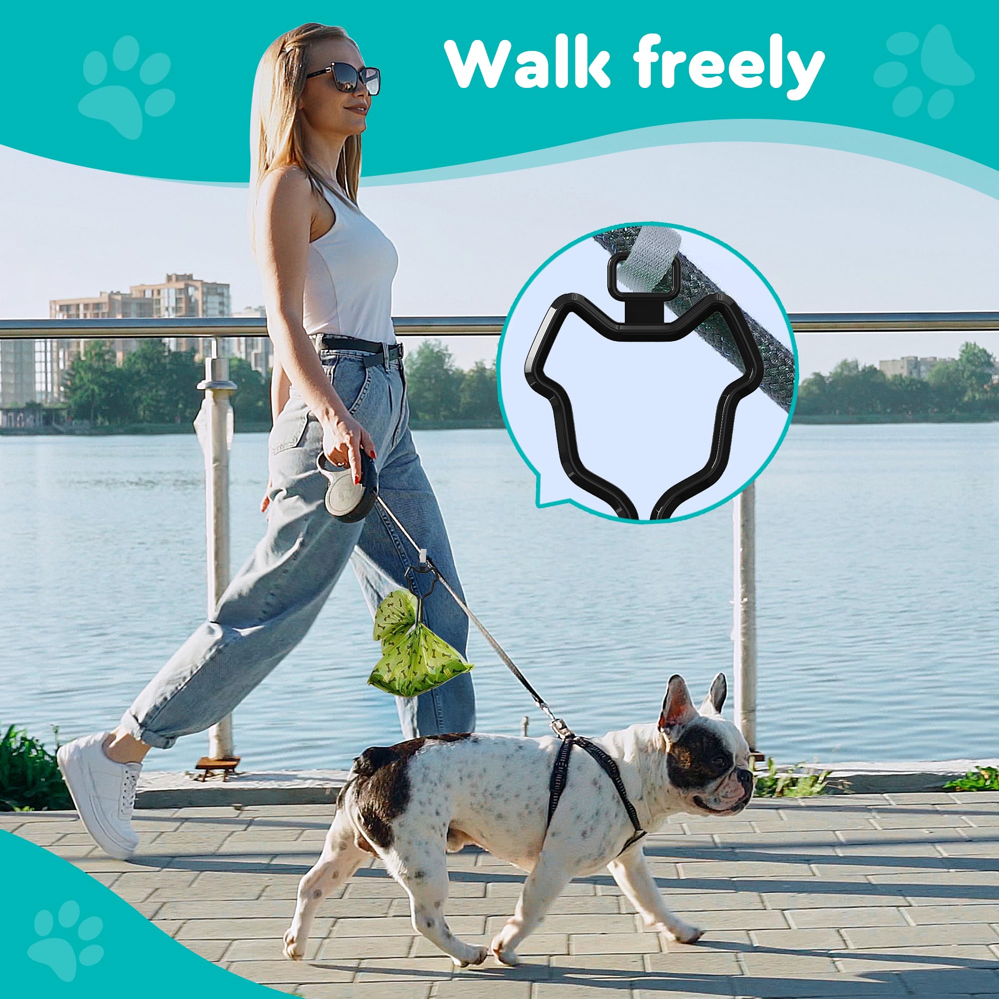 Guanpin magnetic door closure simplifies bag pickup and cleanup.