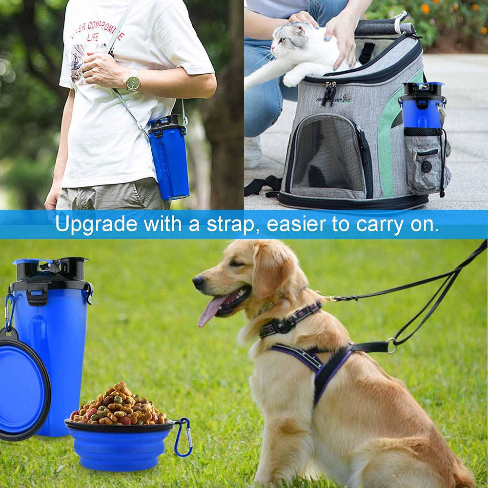 Guardians 2in1 pet container with water and food chambers for organized outdoor meals
