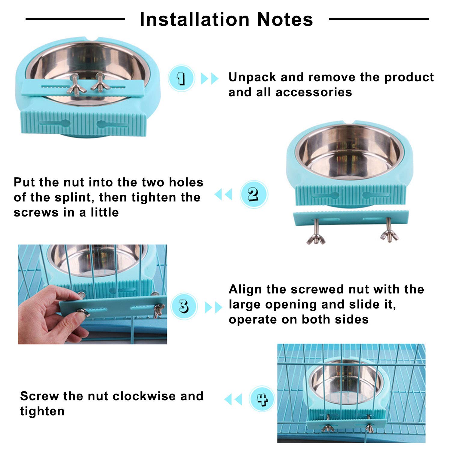 Guardians bird water bowl cage use suitable for small birds.