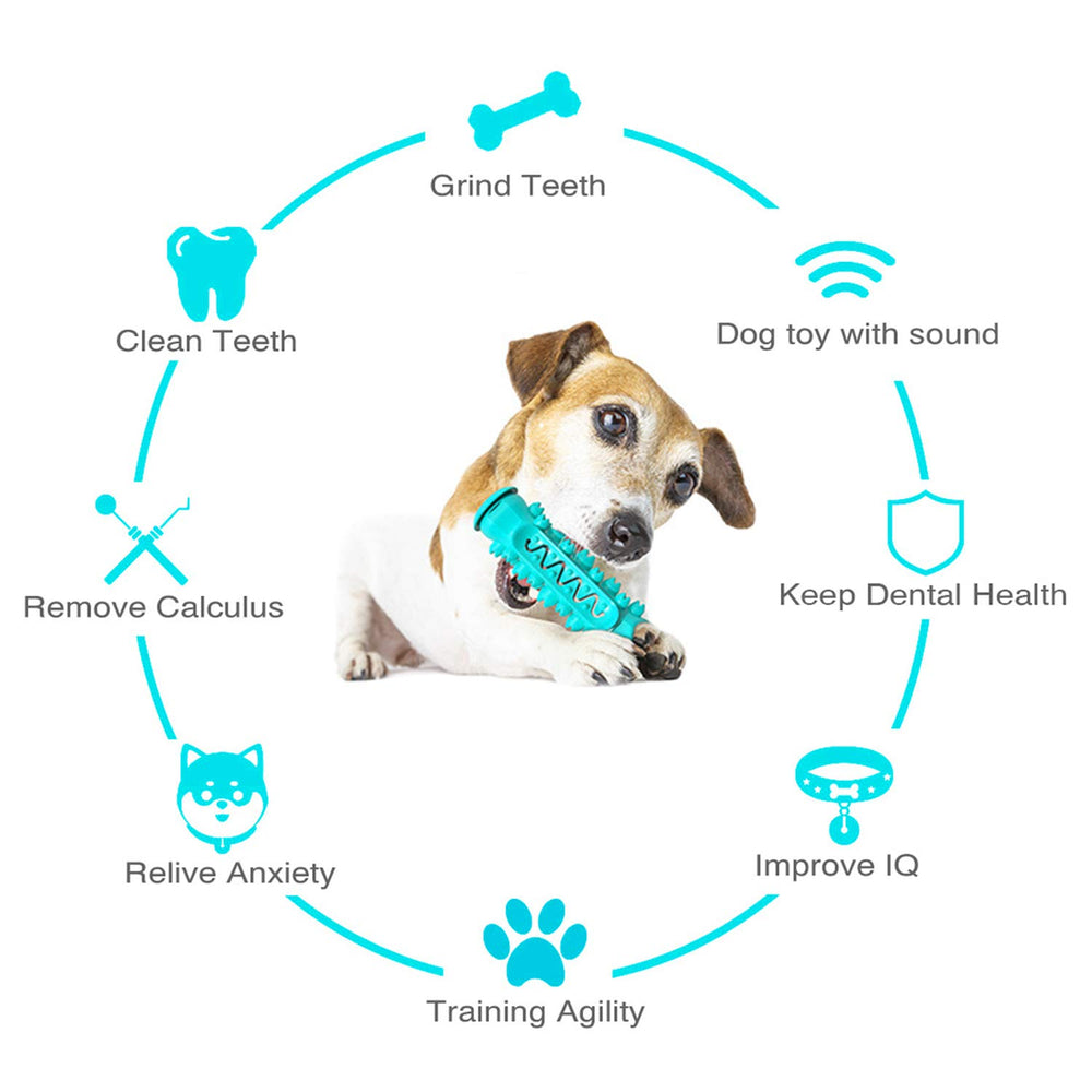 Guardians dog toothbrush toy durable soft rubber for aggressive chewers