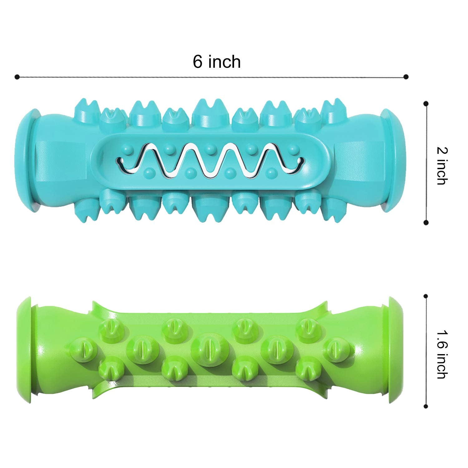 Guardians dog toothbrush toy two-pack blue and green for variety