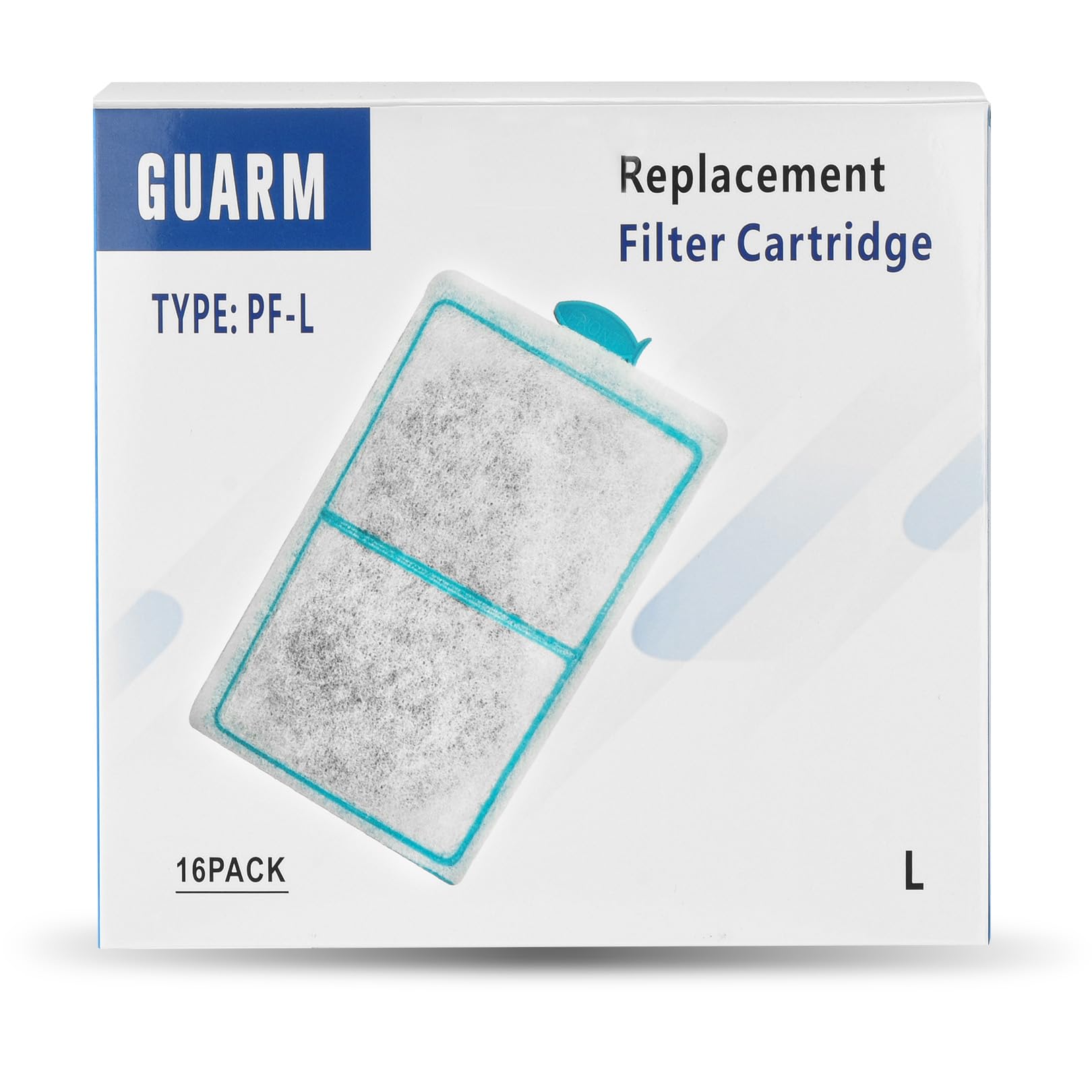 Guarm 16-pack cartridge outer-layer cotton filtration improves debris capture and water clarity