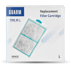 Guarm 16-pack cartridge outer-layer cotton filtration improves debris capture and water clarity