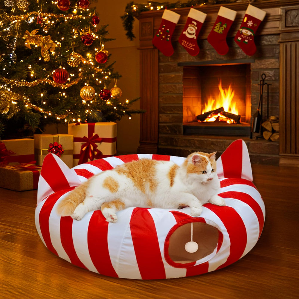 GUDELAK Cat Tunnel Bed Easy-Clean Fabric simplifies quick upkeep.