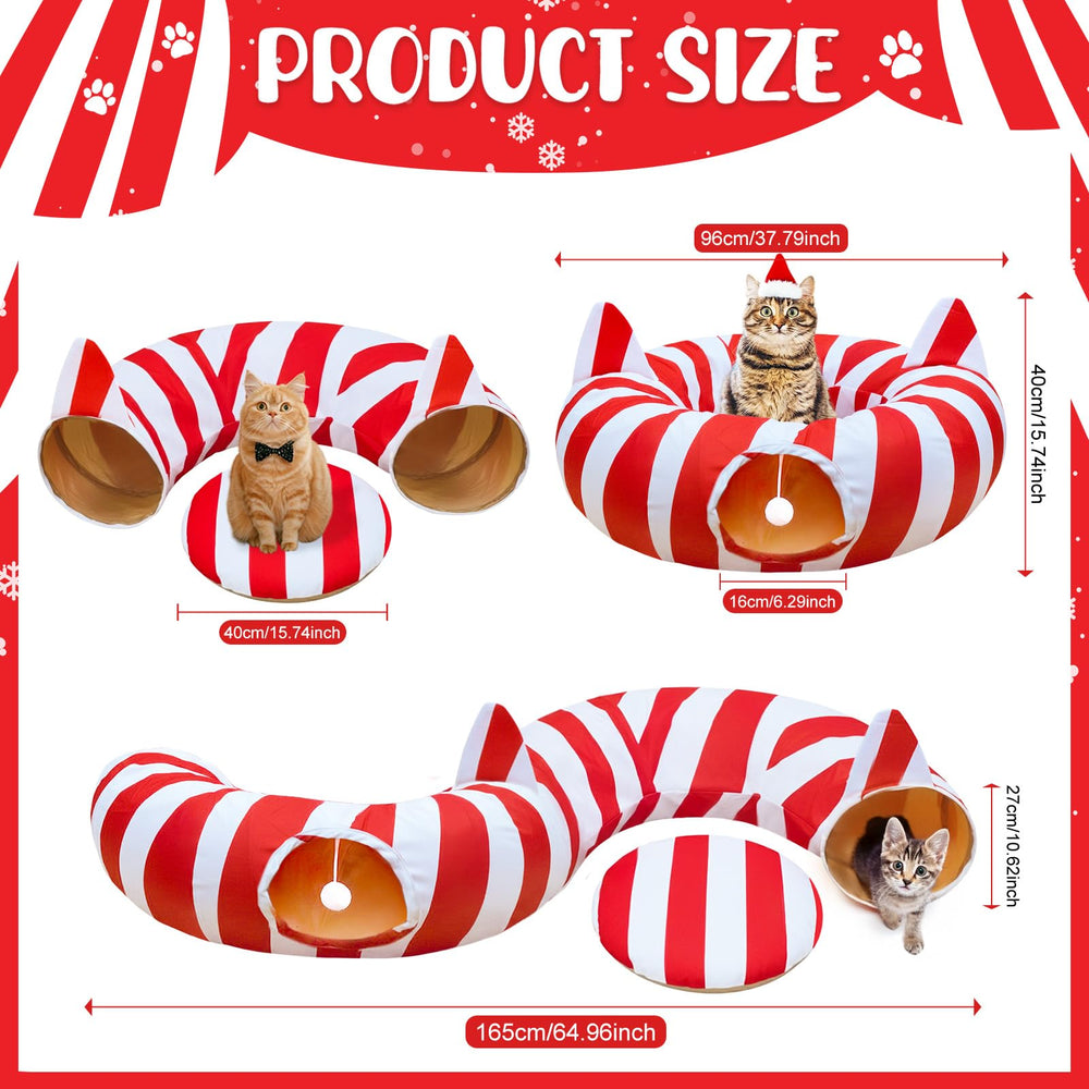 GUDELAK Cat Tunnel Bed Interior offers spacious play zone for multiple cats.