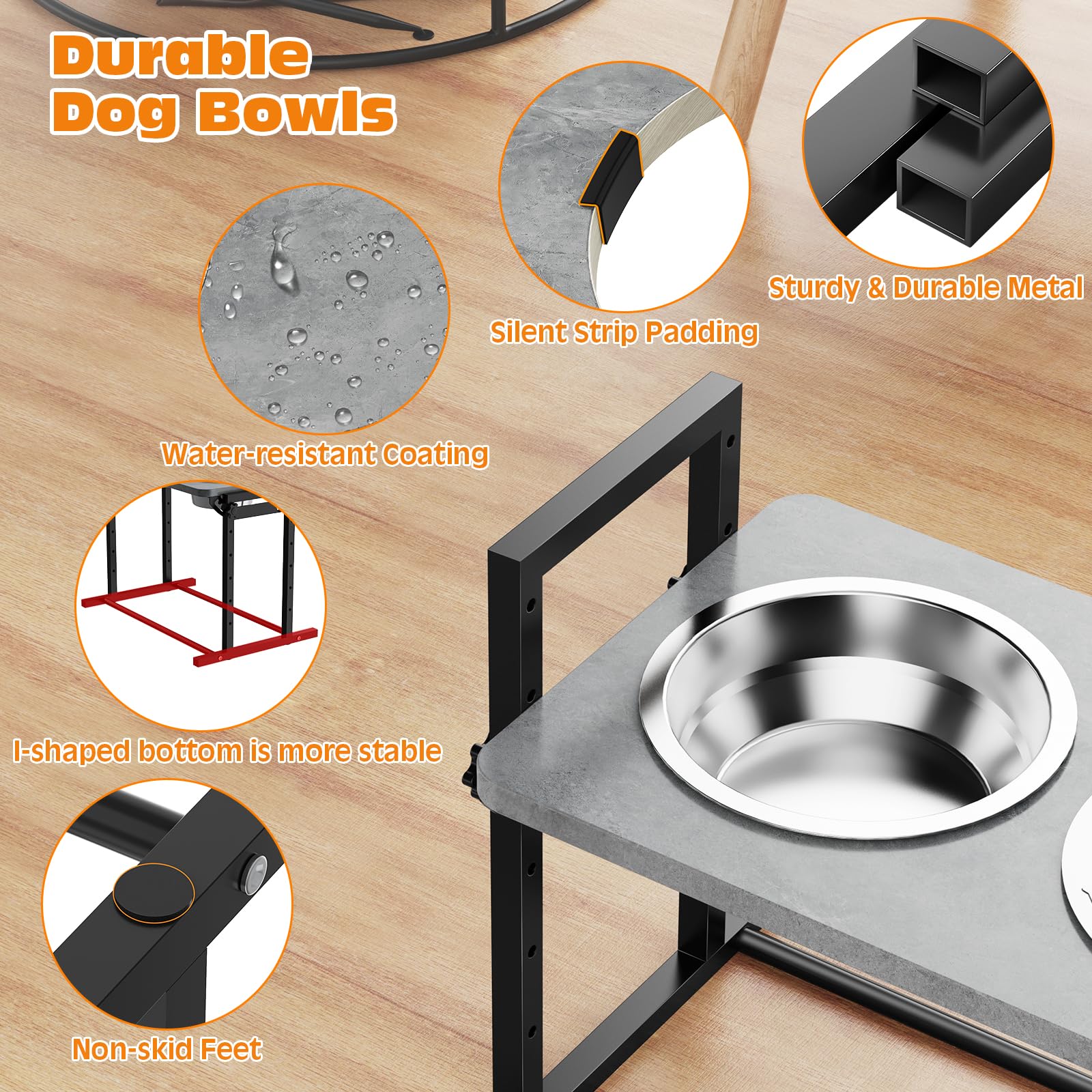 GUIBUKEYAN water-resistant coating helps protect from spills for tidy feeding areas.