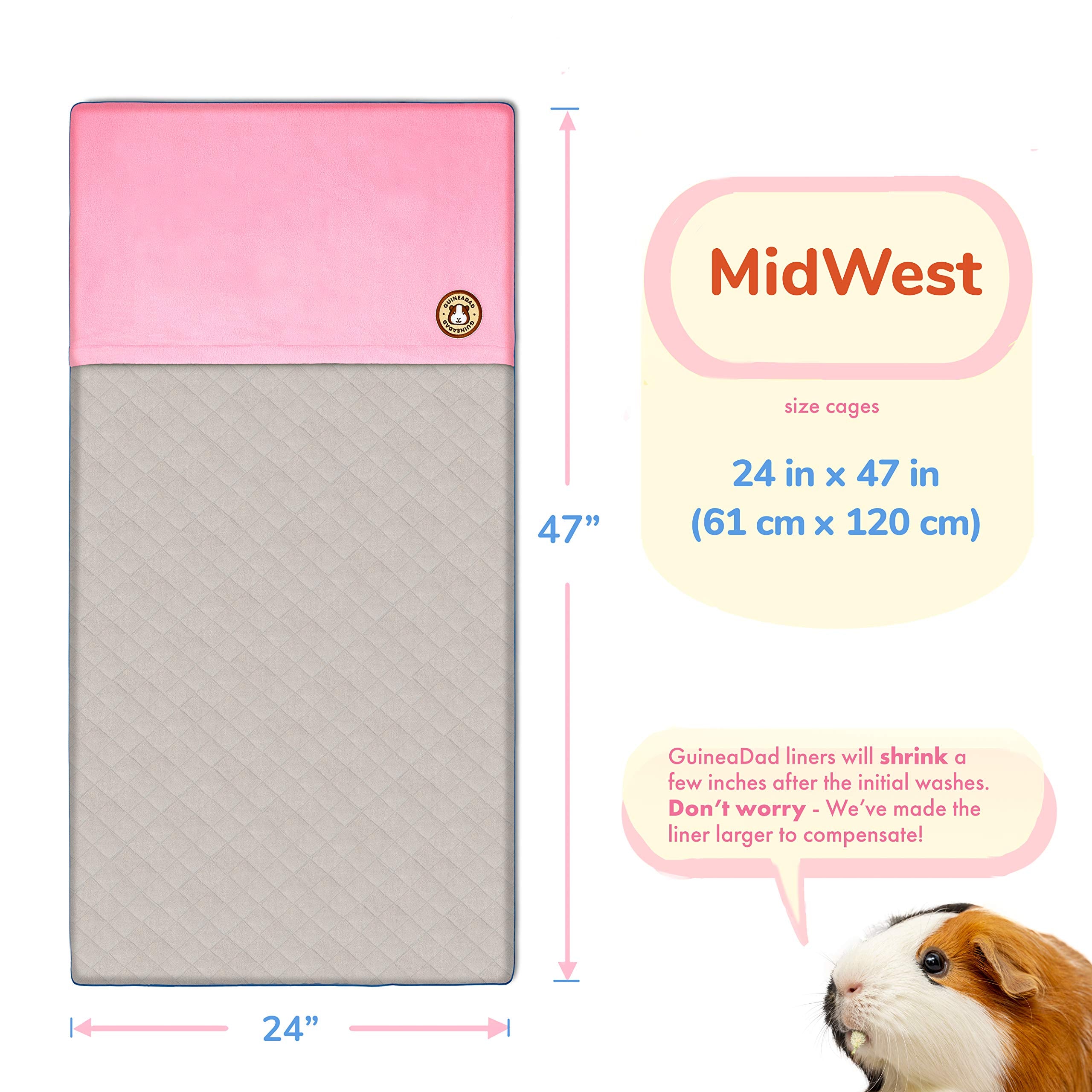 GuineaDad Liner provides cloud-like surface for guinea pig comfort.