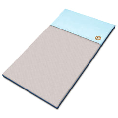GuineaDad original cage liner in blue fleece with burrowing pocket keeps dry and comfortable.