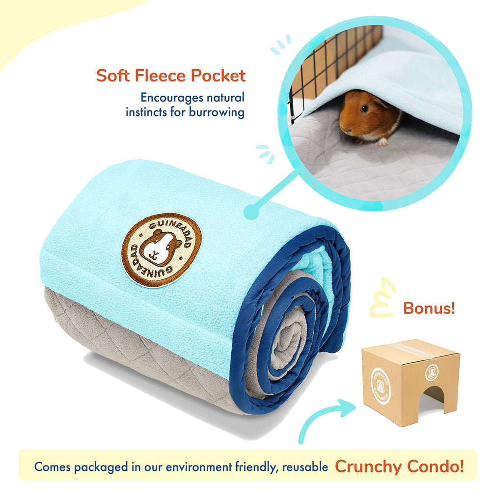 GuineaDad bamboo-core liner—high absorbency keeps habitat drier and cleaner