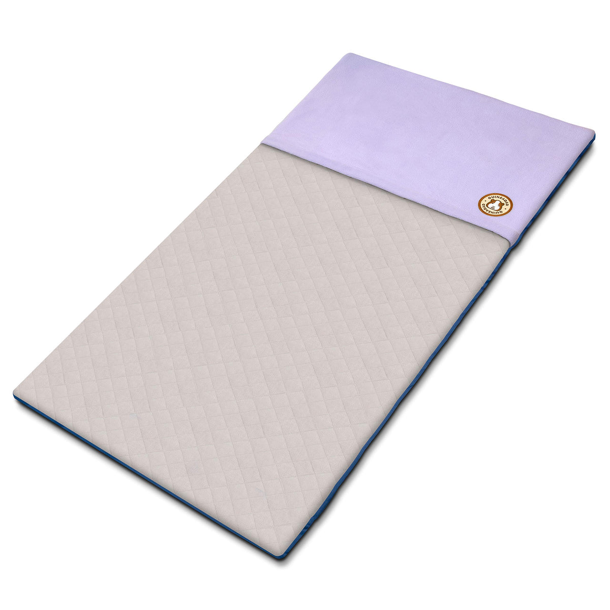 GuineaDad original reusable cage liner with purple fleece and burrowing pocket for cozy comfort