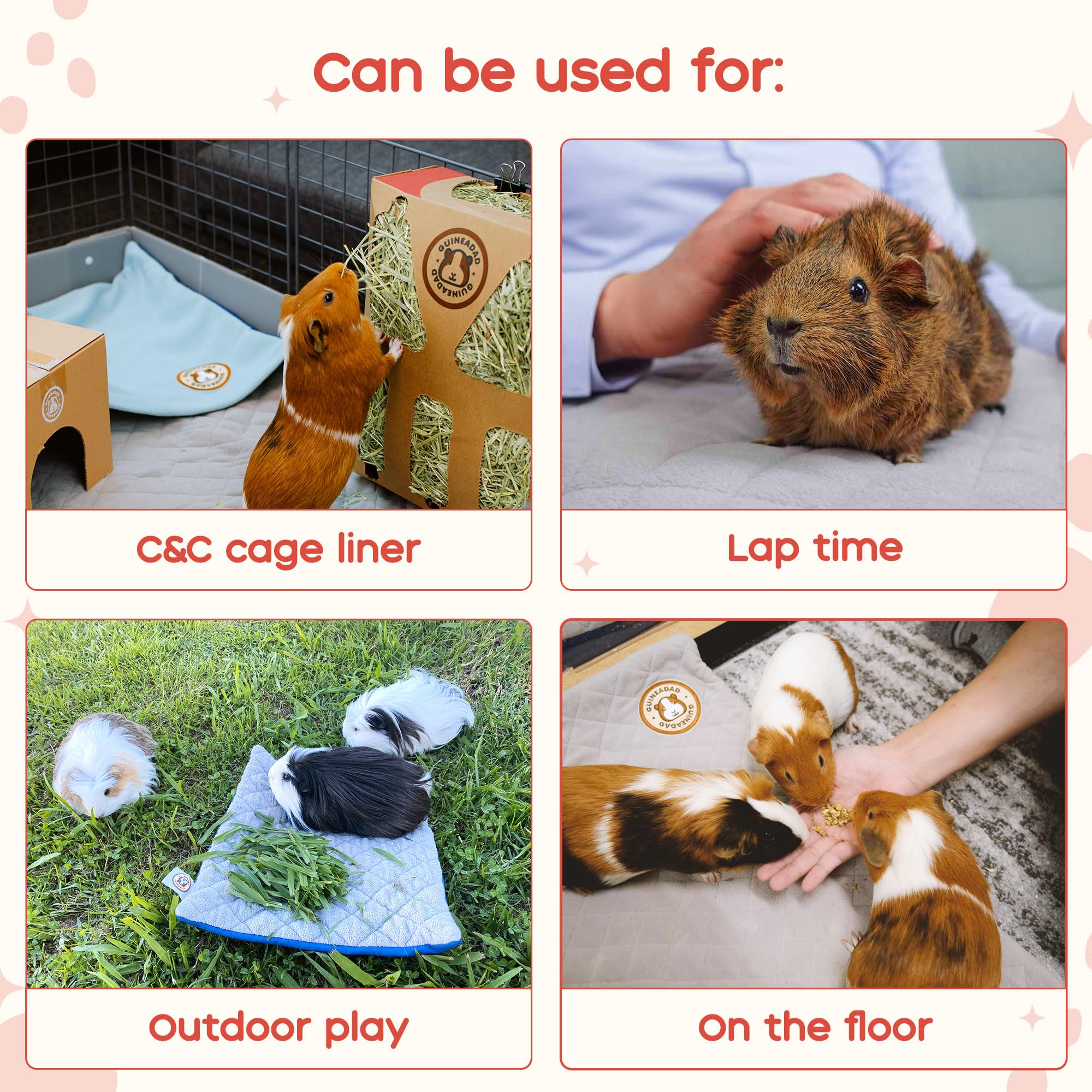 GuineaDad Original ultra-soft surface cushions guinea pig feet during play