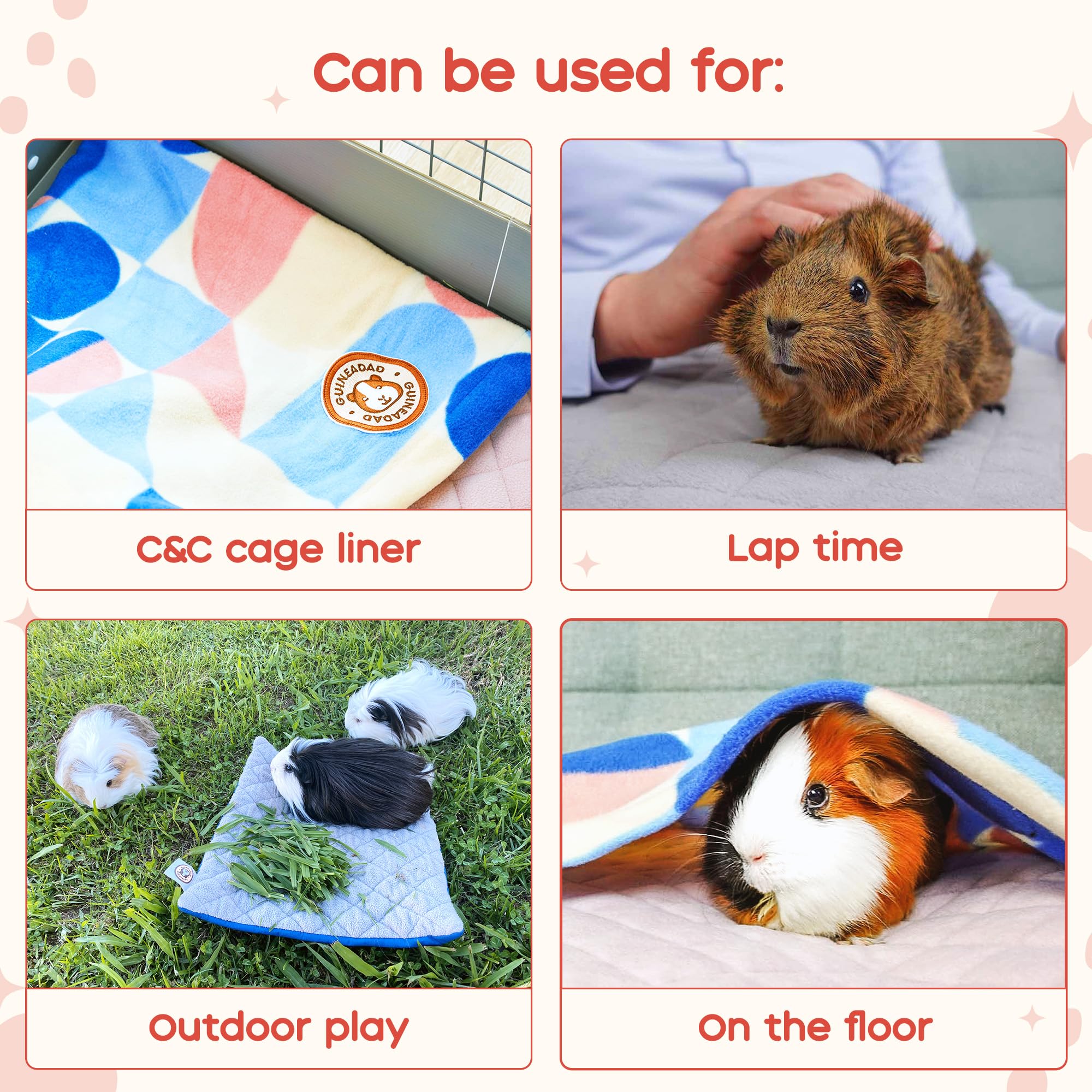 GuineaDad Premium Liner blush in carrier demonstrates versatile, worry-free transport and comfort.