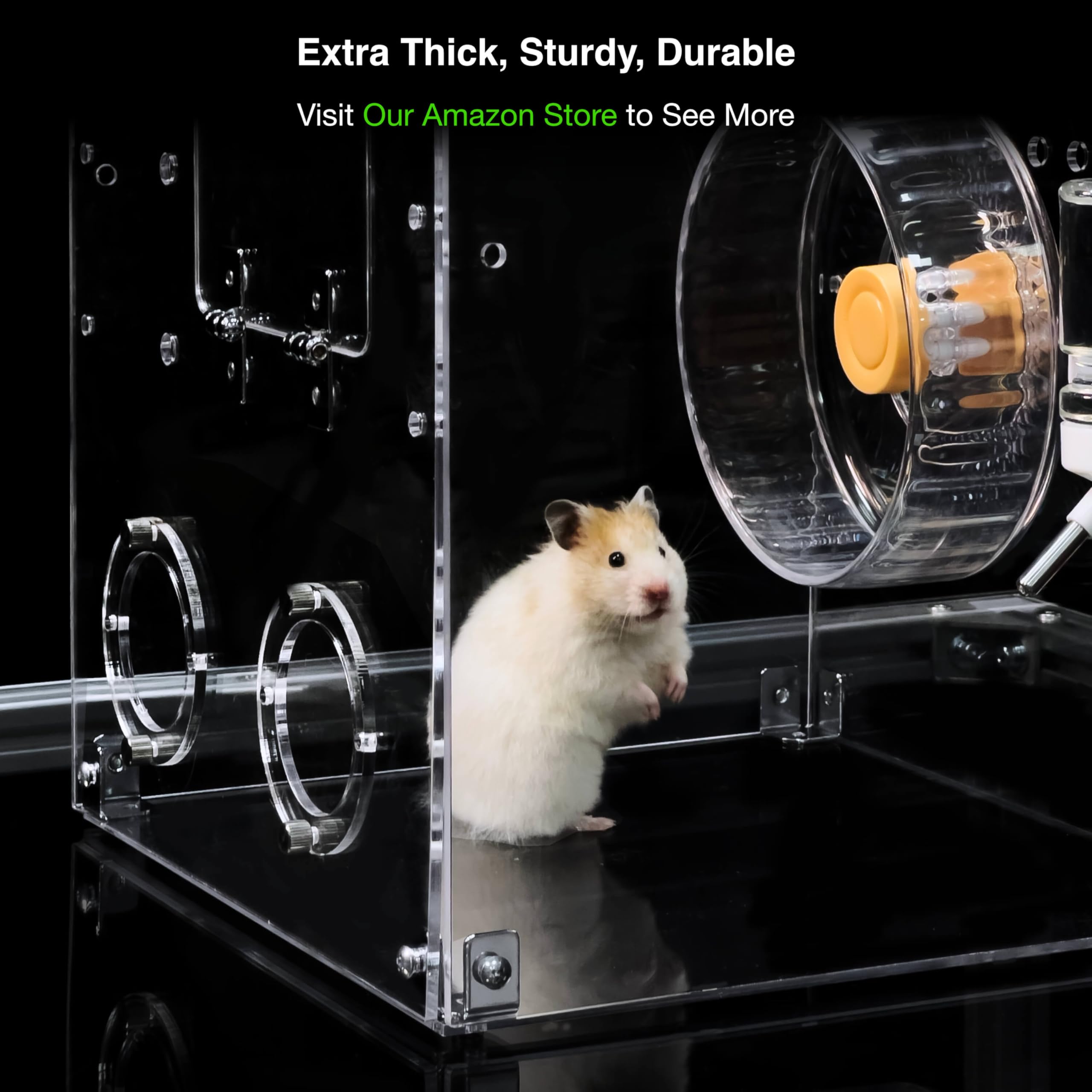 GuineaLoft Model-P4 bottom liner included demonstrates leak protection during playtime