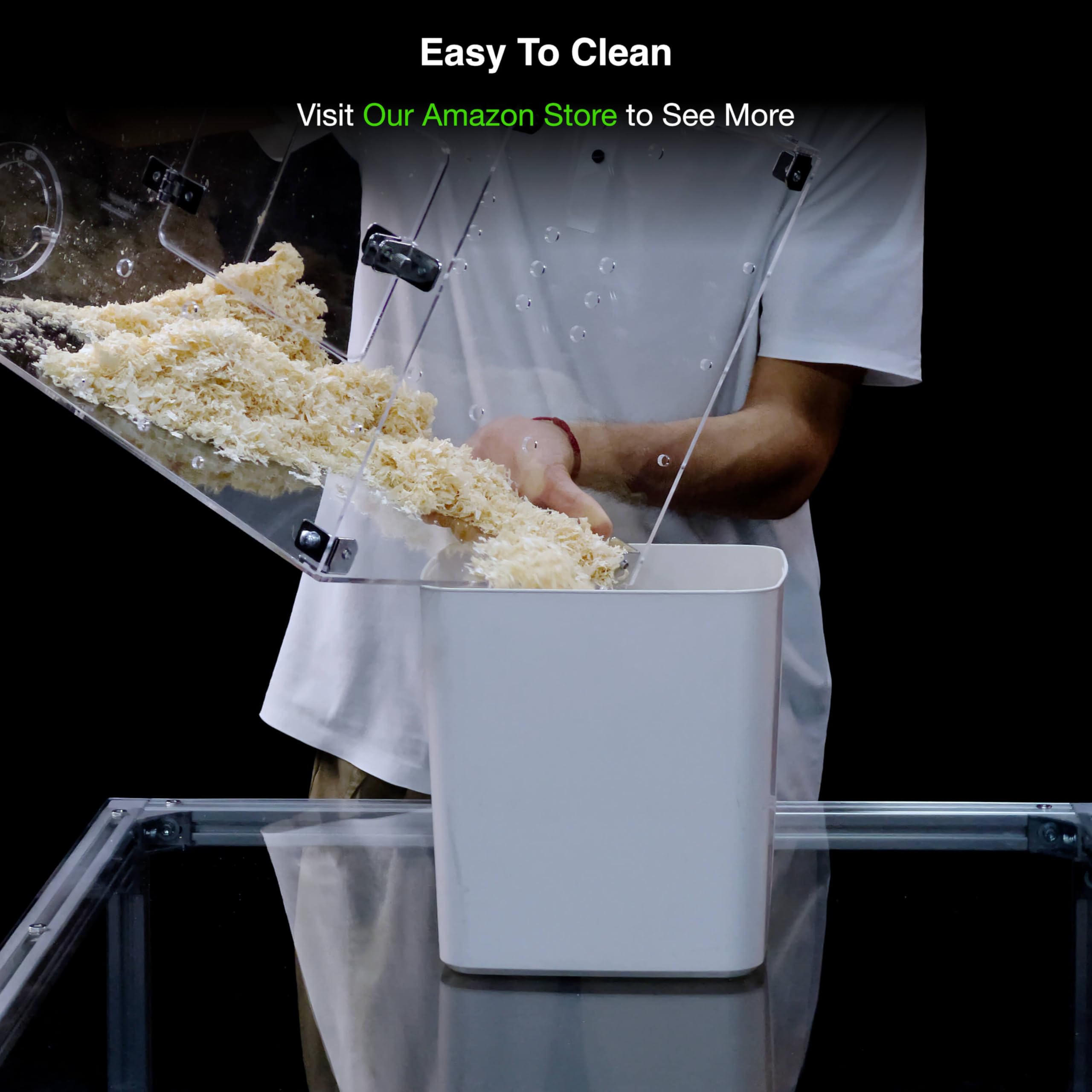 GuineaLoft Model-P4 easy-cleaning handle highlights quick daily maintenance