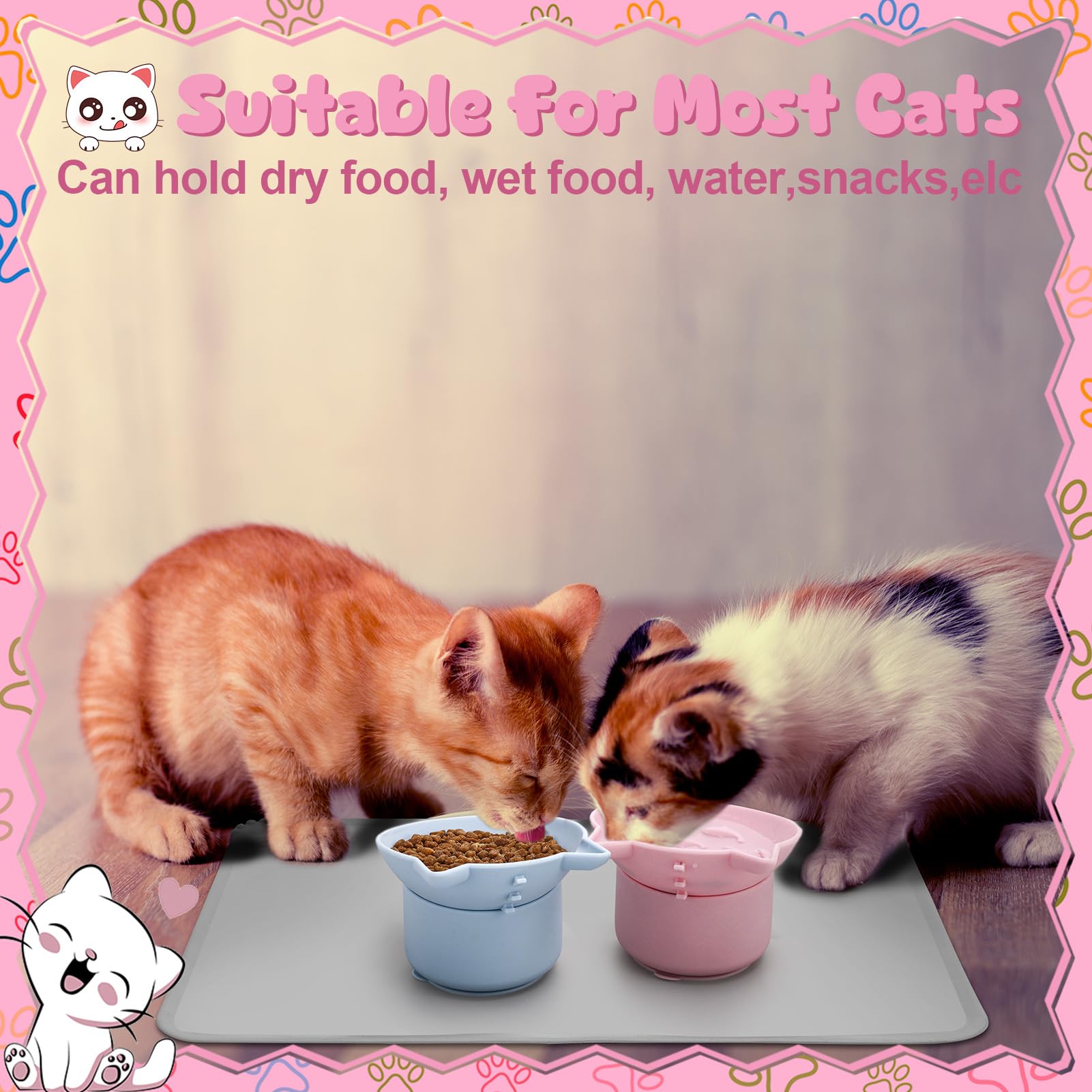 Guiqulai silicone dining mat 48x30 cm prevents spills.