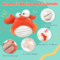 GUKCO Crab interactive toy silent-mode offers quiet play for sensitive dogs.