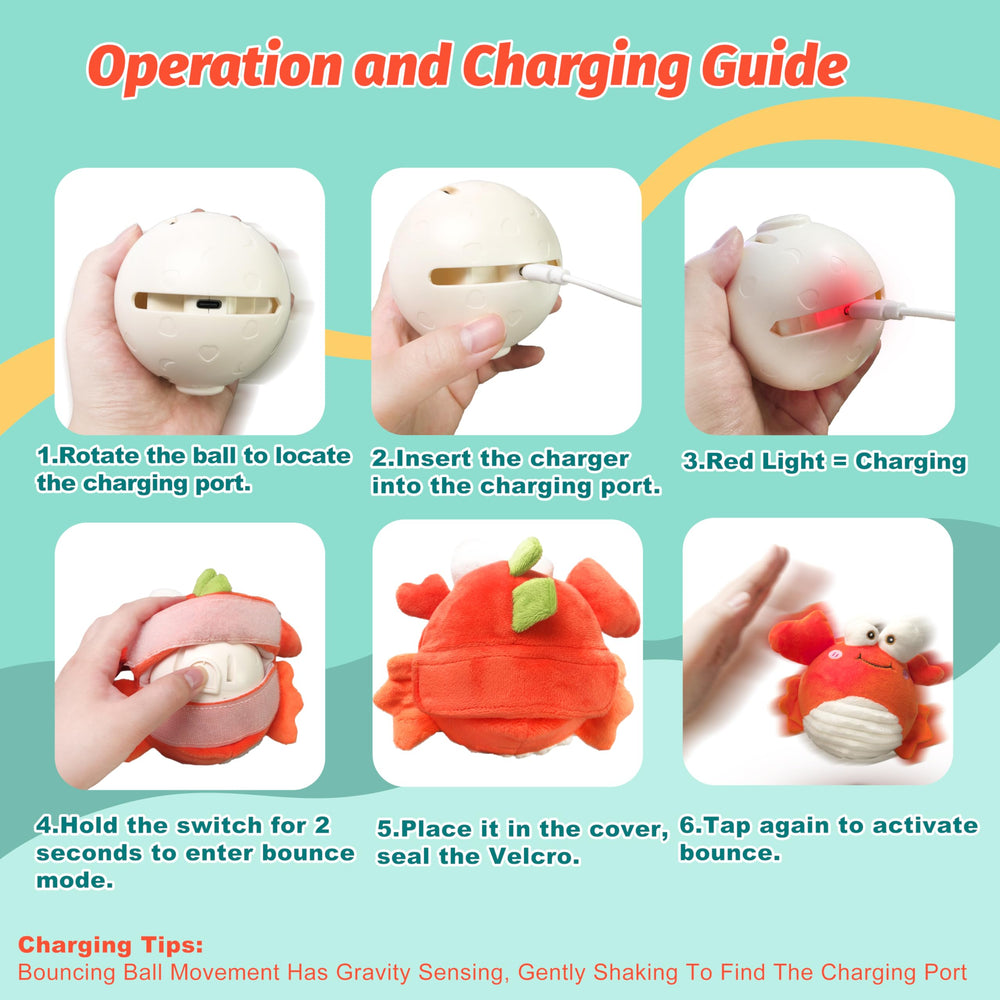 GUKCO Crab interactive toy teething-friendly design soothes puppies and adults alike.