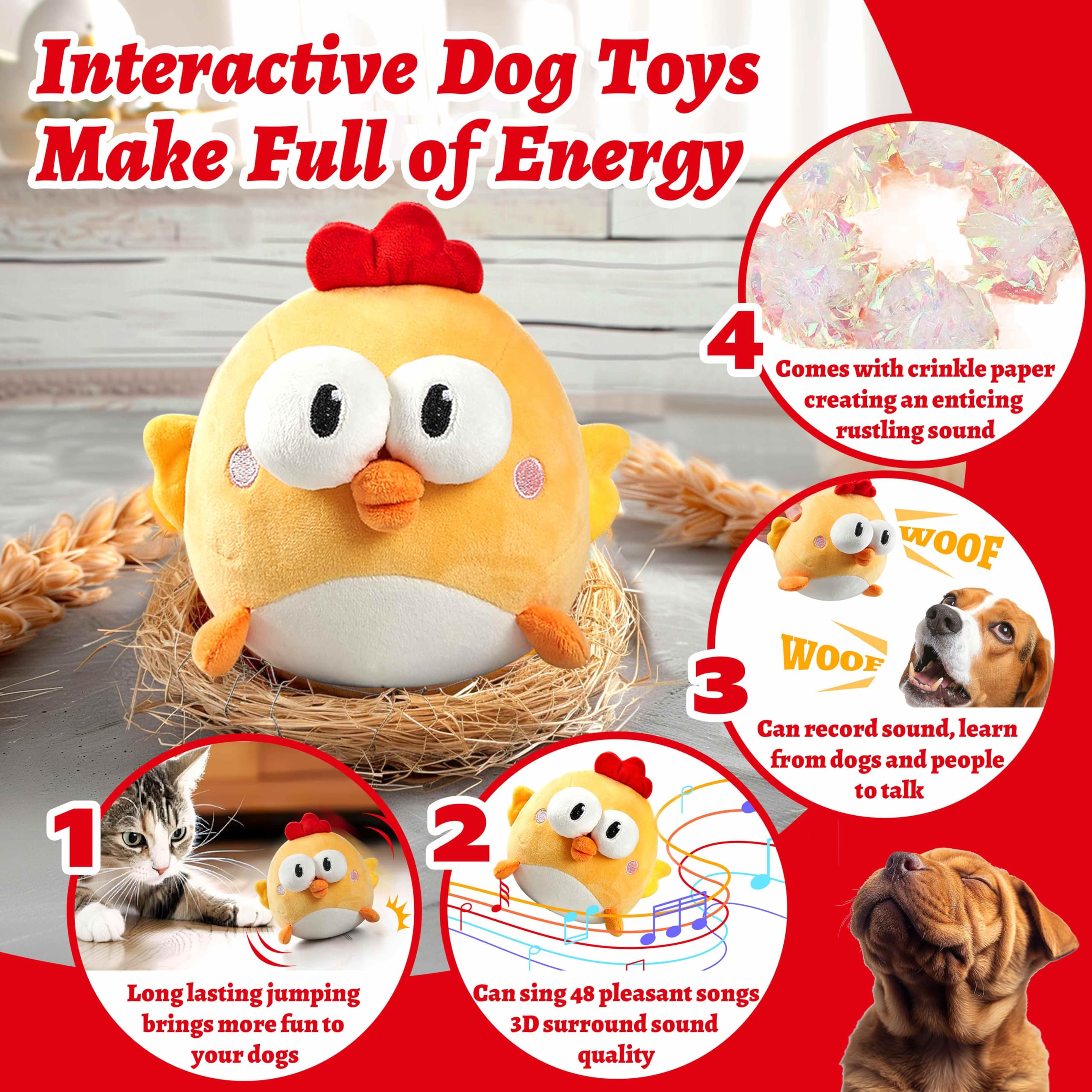 GUKCO dog toy recording mode offers personalized audio prompts during sessions