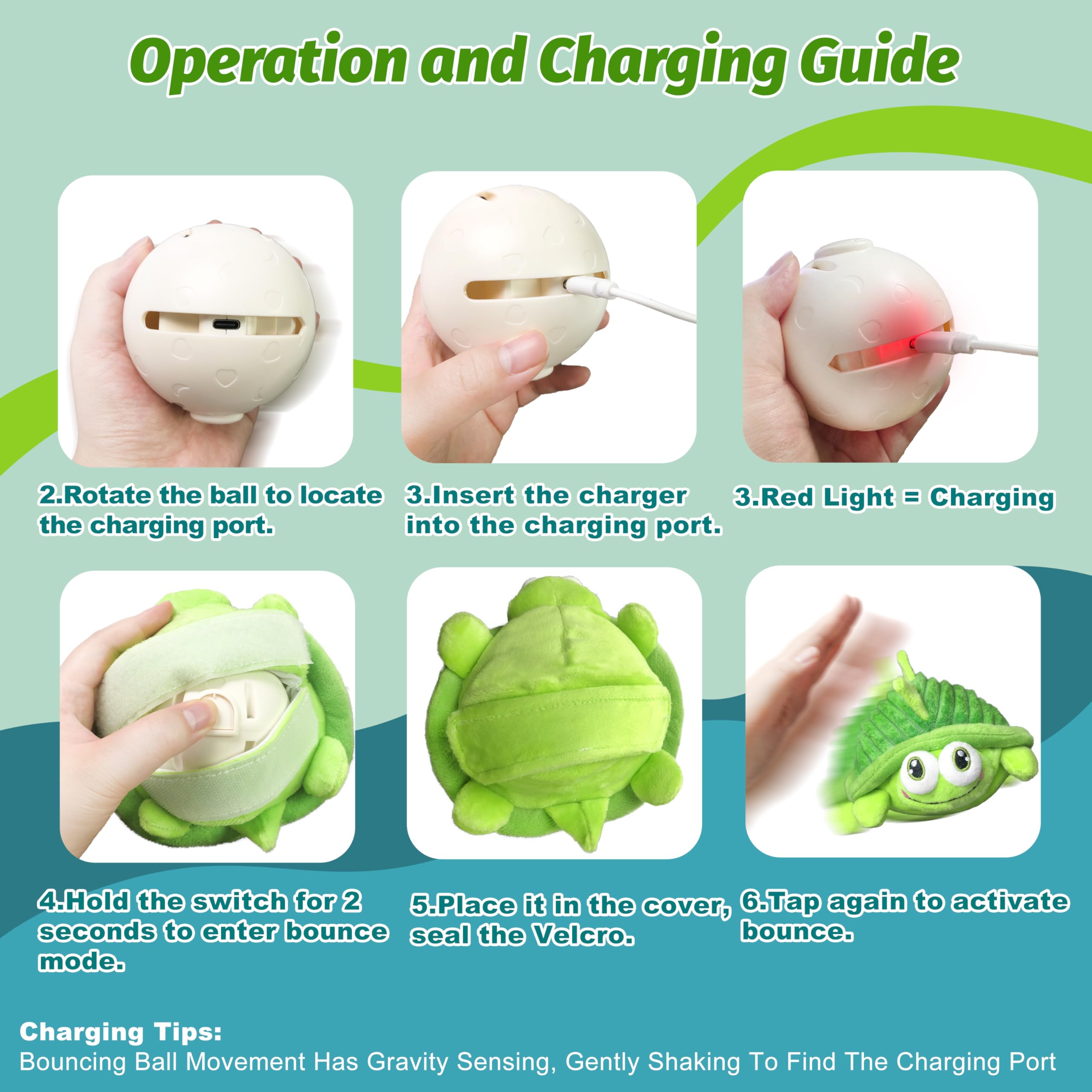 GUKCO Turtle teething chew toy combines soft fabric with durable chew.