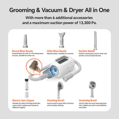 GULIGULI vacuum hose attachment lifting pet fur during grooming