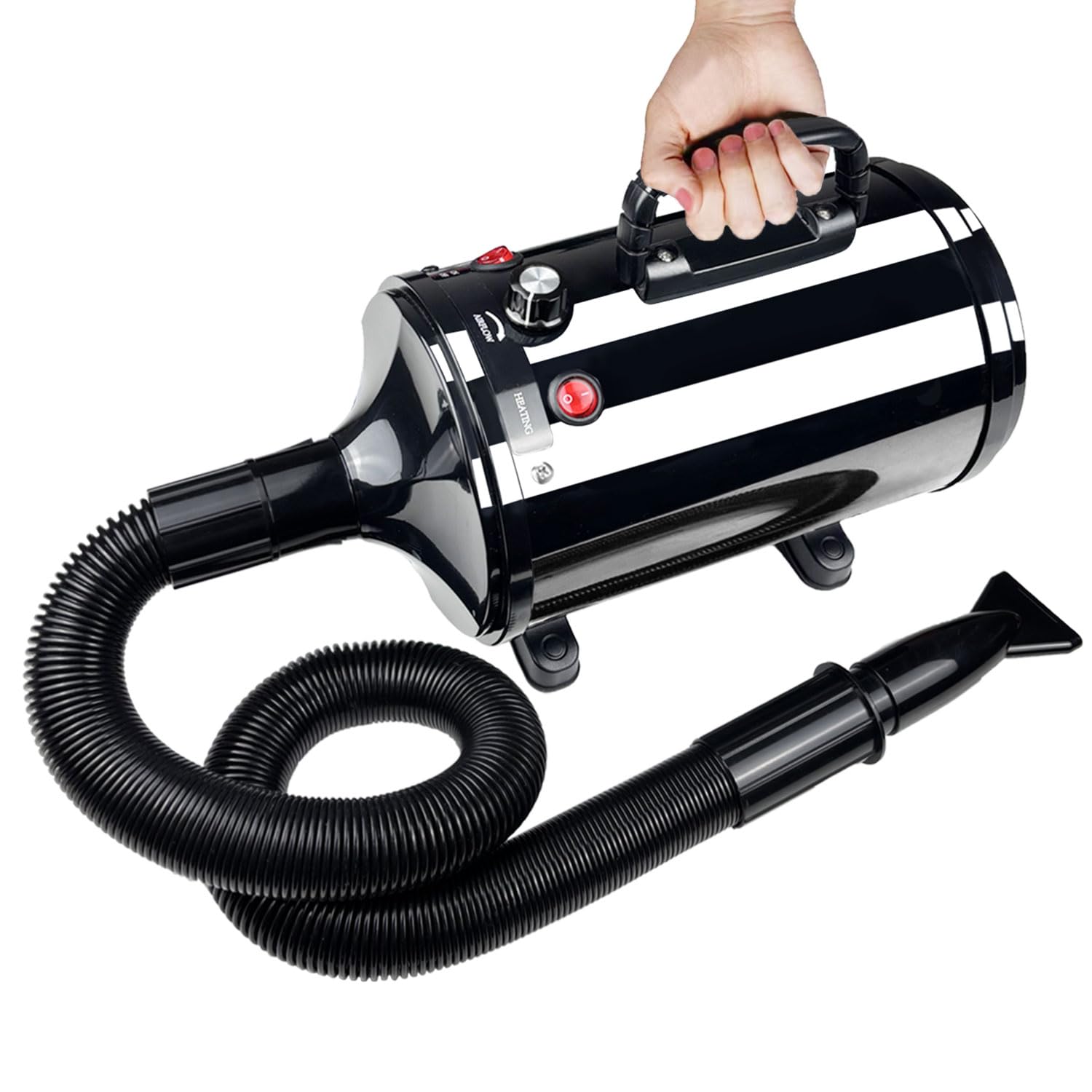 GULUQI dryer in-use during a grooming session demonstrates efficient drying.