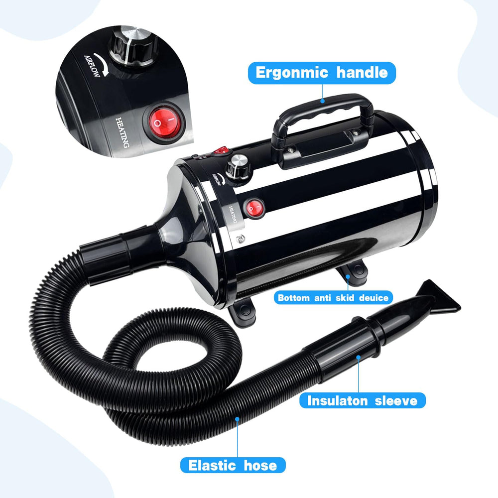 GULUQI dryer nozzle collection enables versatile styling for all coat types.
