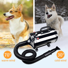 GULUQI high-velocity dryer temperature control tailors safe drying for pets.