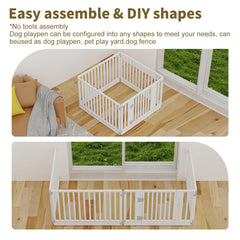 GumiSeao pet playpen indoors and outdoors for versatile use.