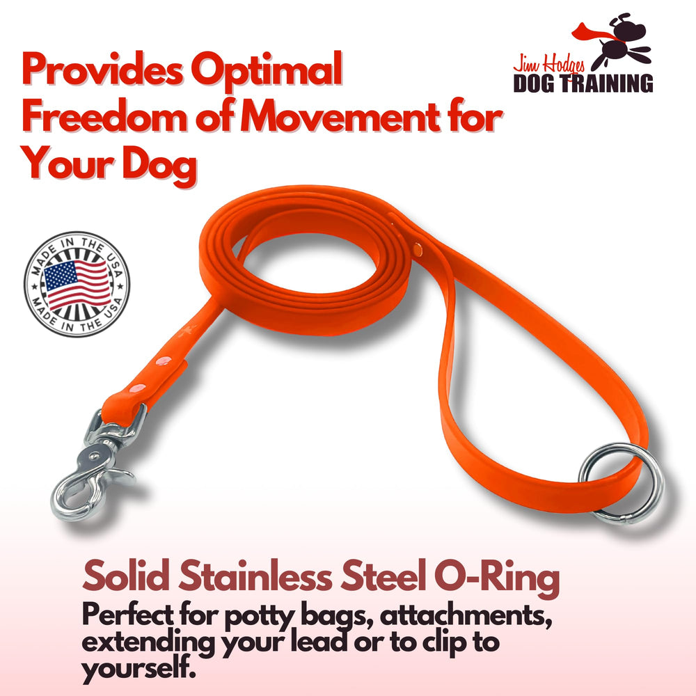 Gummy K9 Biothane leash weatherproof design withstands rain and mud.