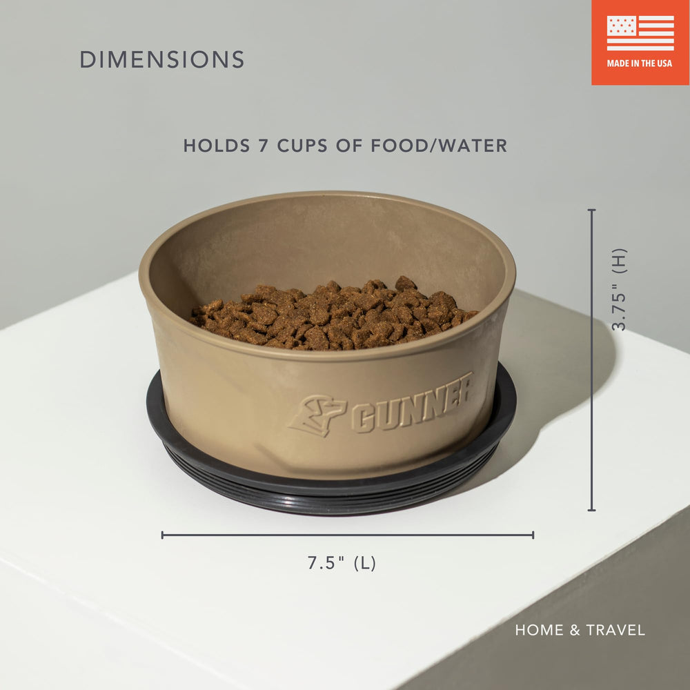 GUNNER dog bowl uses food-grade materials for safe, rust-free meals.