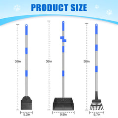 GUOOOG 38-inch ergonomic handle enables standing scooping and easier use.