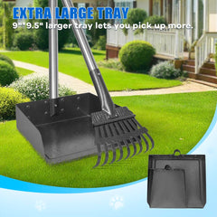 GUOOOG stainless-steel pooper-scooper shown with weatherproof durability.