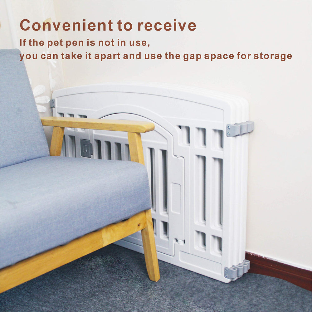 Gupamiga safe enclosure supports pets up to 44 pounds for flexible space.