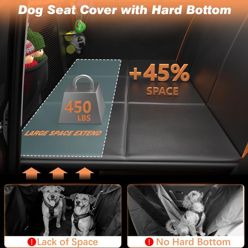 Gusil waterproof dog seat cover protects upholstery during adventures.