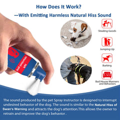 Gutes Leben Dog Instructor Spray used at a distance away from the dog for distraction.