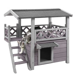 GUTINNEEN cat house front view—weatherproof shelter for feral cats.