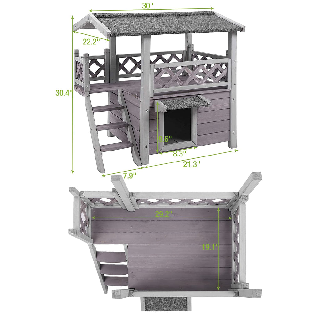 GUTINNEEN cat house inside area shows cozy sleeping enclosure.