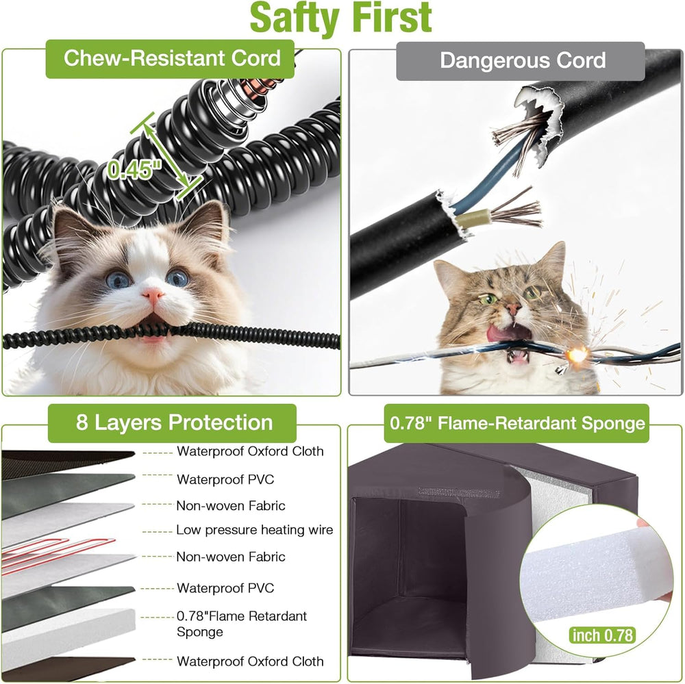 GUTINNEEN heated pad and safety features for winter use.