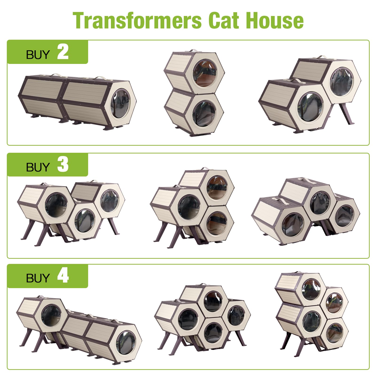 GUTINNEEN outdoor heated cat house with winter warmth from UL heating pad.