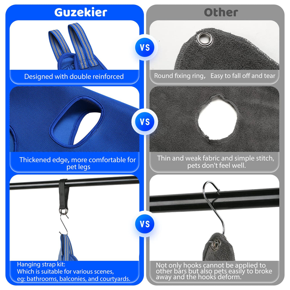 Guzekier 3D mesh breathable fabric hammock for comfortable grooming