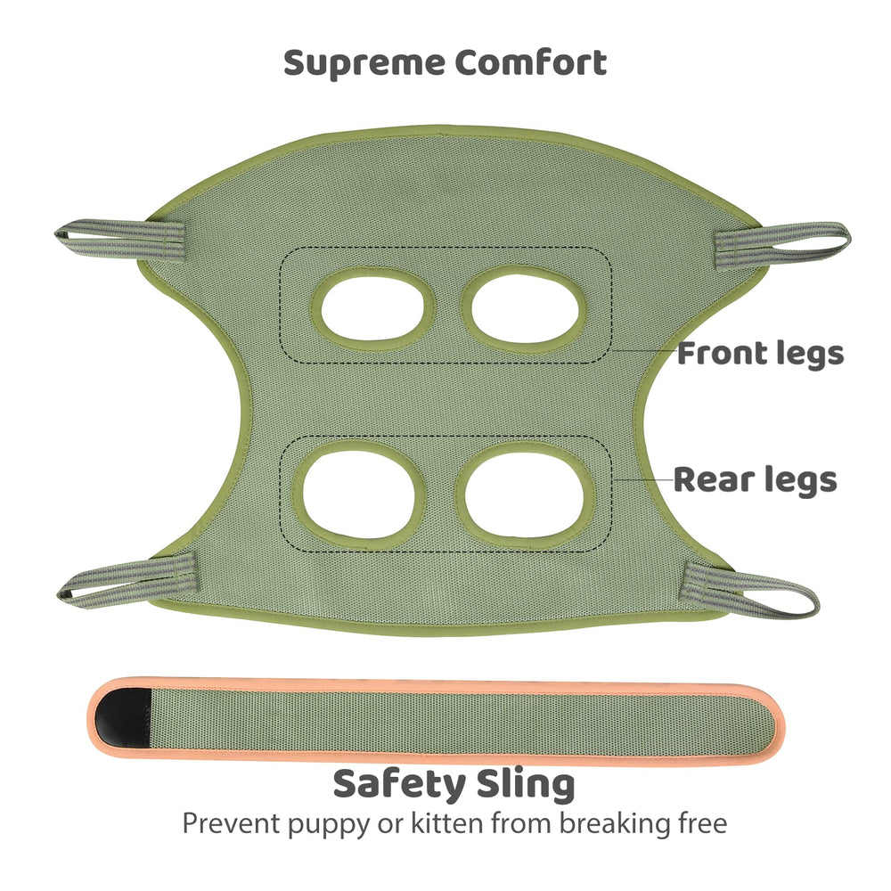 Guzekier cat nail clipper kit with safety belt for steady at-home trims.