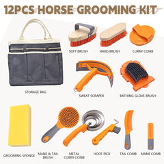 GuZhiYue horse brushes set premium brushes for gentle dirt removal and shine.