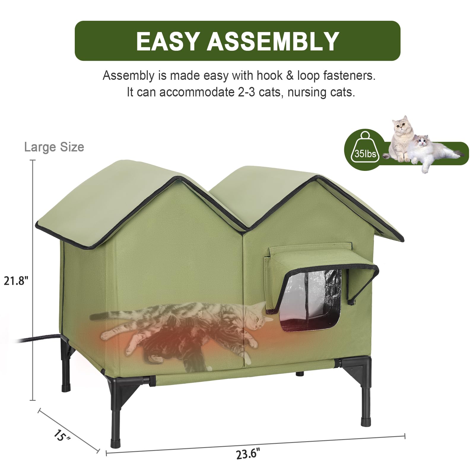 GUZROK easy-setup design lets you assemble quickly without tools.