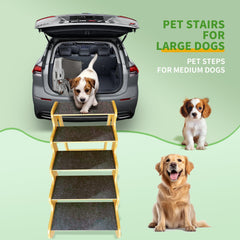 GXONE dog-stairs-dimensions-35-8l-16-9w-24-4h conveys tall-bed compatibility